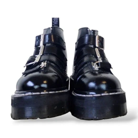 Doctor Martens extremely rare Agyness Deyn straps platform leather creepers boot